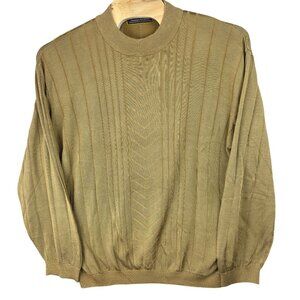 George Foreman Signature Collection Sweater Mens 3XB  Brown Ribbed Crewneck